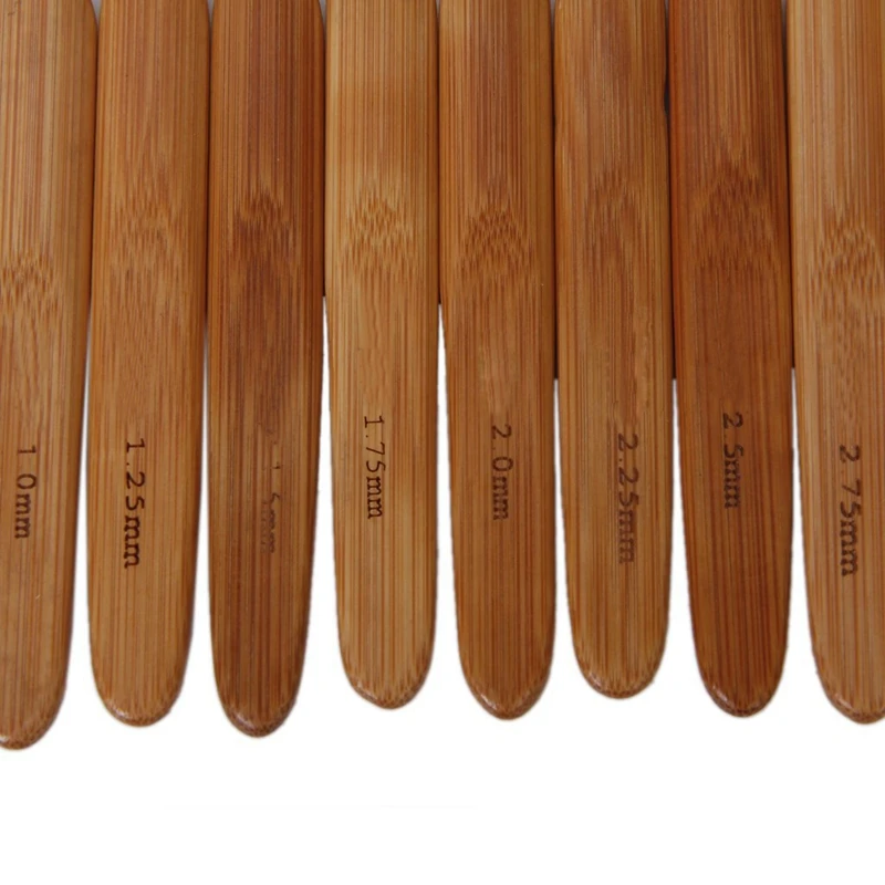 20 шт бамбуковый вязальный крючок набор спиц с Чехол