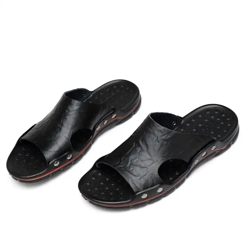 mens leather slippers sale