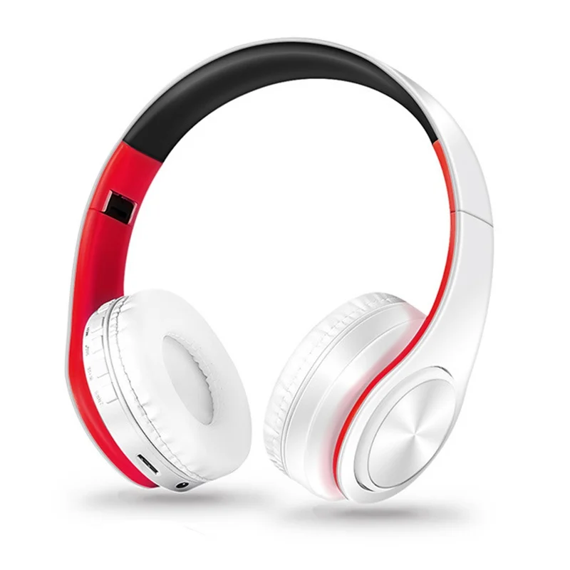 Красный Складная стерео аудио Mp3 Bluetooth гарнитура Беспроводные наушники Поддержка sd-карты с микрофоном YH2 - Цвет: Красный