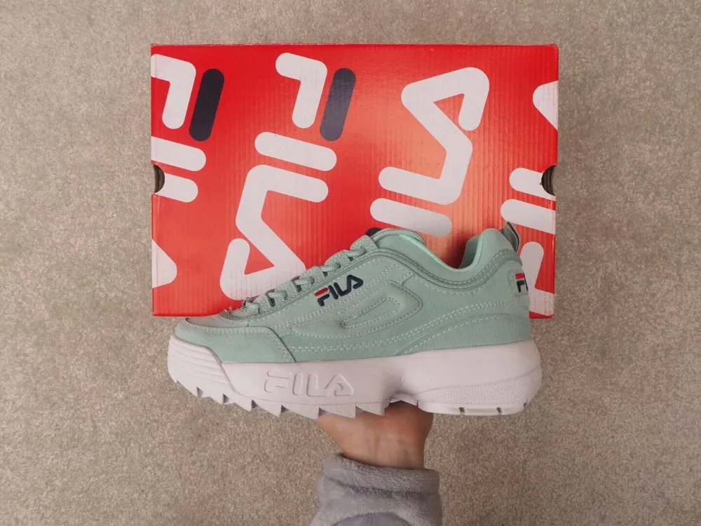 FILA Disruptor II/Женская обувь; двухслойная комбинированная обувь для бега с большой подошвой; Размеры 35-39