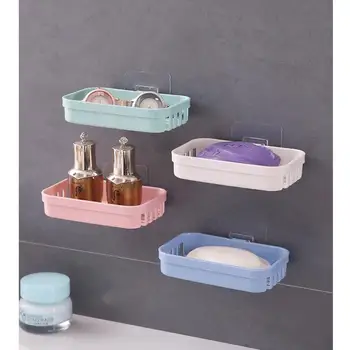 

Bathroom Shower Soap Box Dish Storage Plate Case Soap Holder Tray Bath Accessories Box Shelf Basket Stand Wall Dishes Kitchen