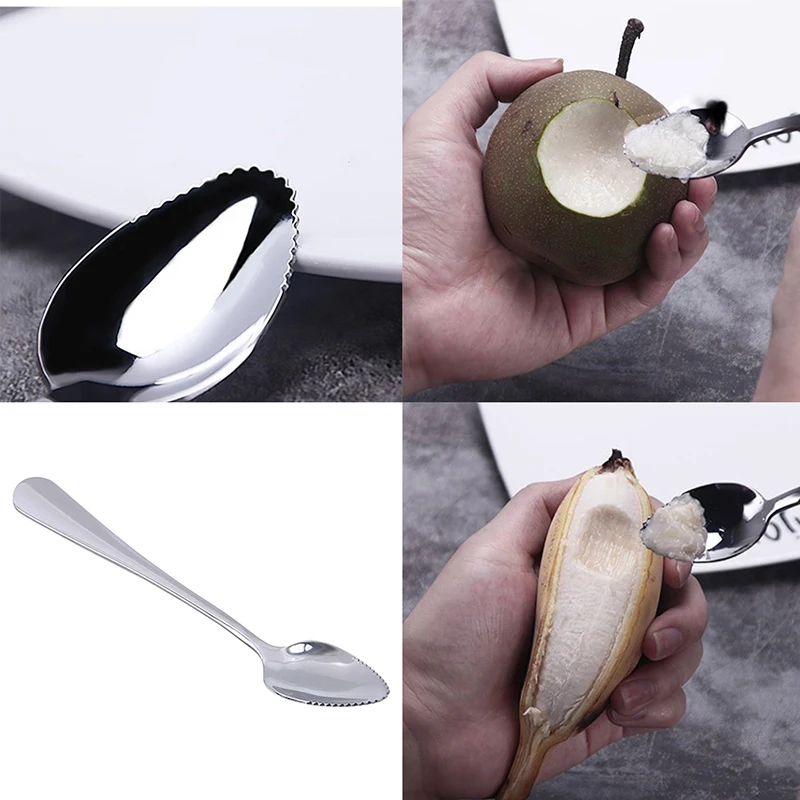 Stainless Steel Dessert Spoons Cake Ice Cream Spoon Watermelon Fruit Long Handle Cutlery Accessories | Дом и сад