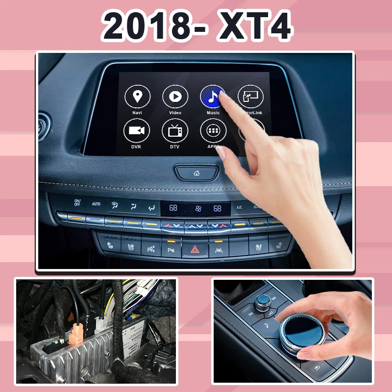 Android gps навигационная коробка для Cadillac XT4 и т. д. видео интерфейс mylink CUE intellilink система с беспроводной Carplay Lsailt