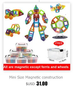 MAGBROTHER Магнитные блоки большого размера, Магнитный конструктор, набор строительных игрушек, развивающие строительные плитки, набор для детей MAGBROTHER