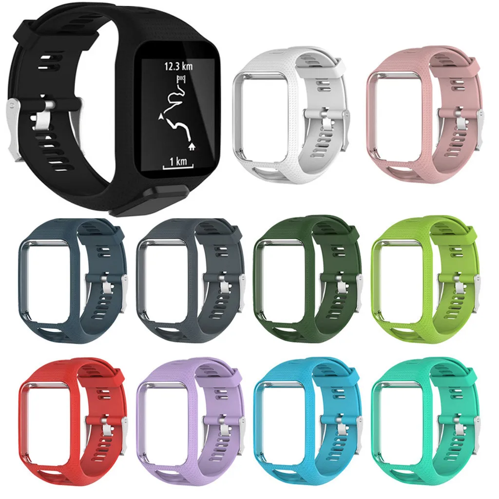 

for samsung galaxy watch Replacement Silicone Band Strap For TomTom Adventurer / Golfer2 / SE Watch for amazfit bip strap
