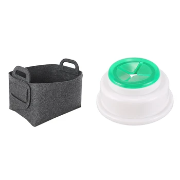 

Self-Adhesive Back Pad Cloth Tea Towel Holder Rubber Push in with Felt Basket Laundry Storage Clothes Toys Black