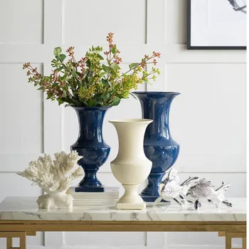 

Modern Wide Caliber Solid Color Tabletop Vase Ceramic Crafts Home Accessories Decoration Room Ornaments Wedding Gift Artwork