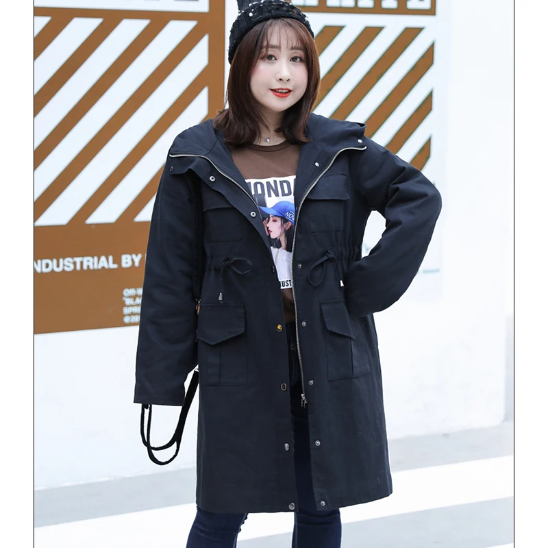 Long Jackets Lady New Spring Autumn Women Coats Big Size 5XL 6XL Tooling Jacket Female Coats Plus Over Size Outerwear