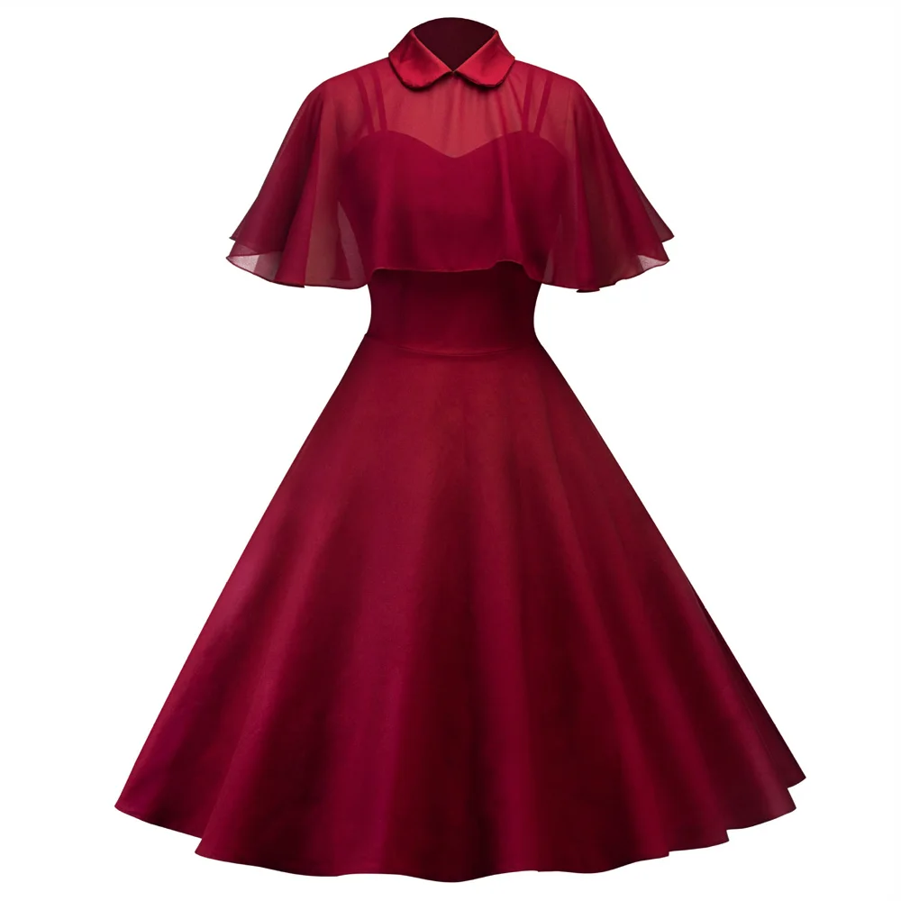 Joineles, женское летнее платье в стиле ретро, 4 цвета, 2 предмета в комплекте, женское винтажное платье, вечерние платья, Туника+ платье