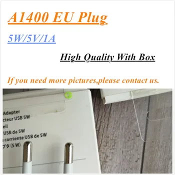 

50pcs/lot 5W A1400 EU Plug USB Charger 5V 1A USB Charging Power Adapter For iPhone X Xr Xs max 8 7 6s Plus Home Charger With Box