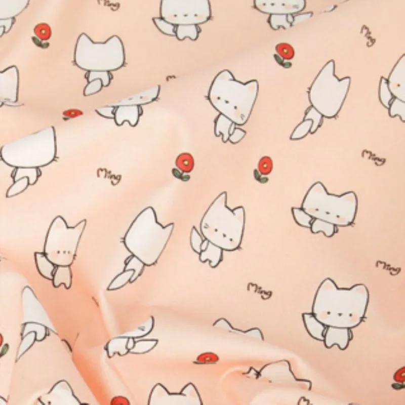 Полуярд импорт простая хлопковая ткань с милым мультяшным принтом ручной работы DIY одежды платье Детская Ткань Материал хлопок T749
