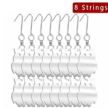 

8 Strings Bird Repellent Reflective Sticks Owl - Decorative Hanging Scare Deterrent Pest Control Products Repellents 70*100mm