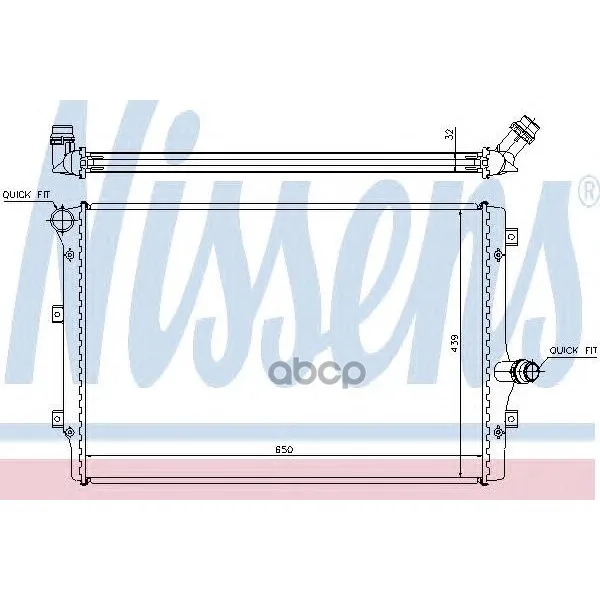 Радиатор Vag G5 2.0td 03- Nissens 65281a Nissens арт. 65281A
