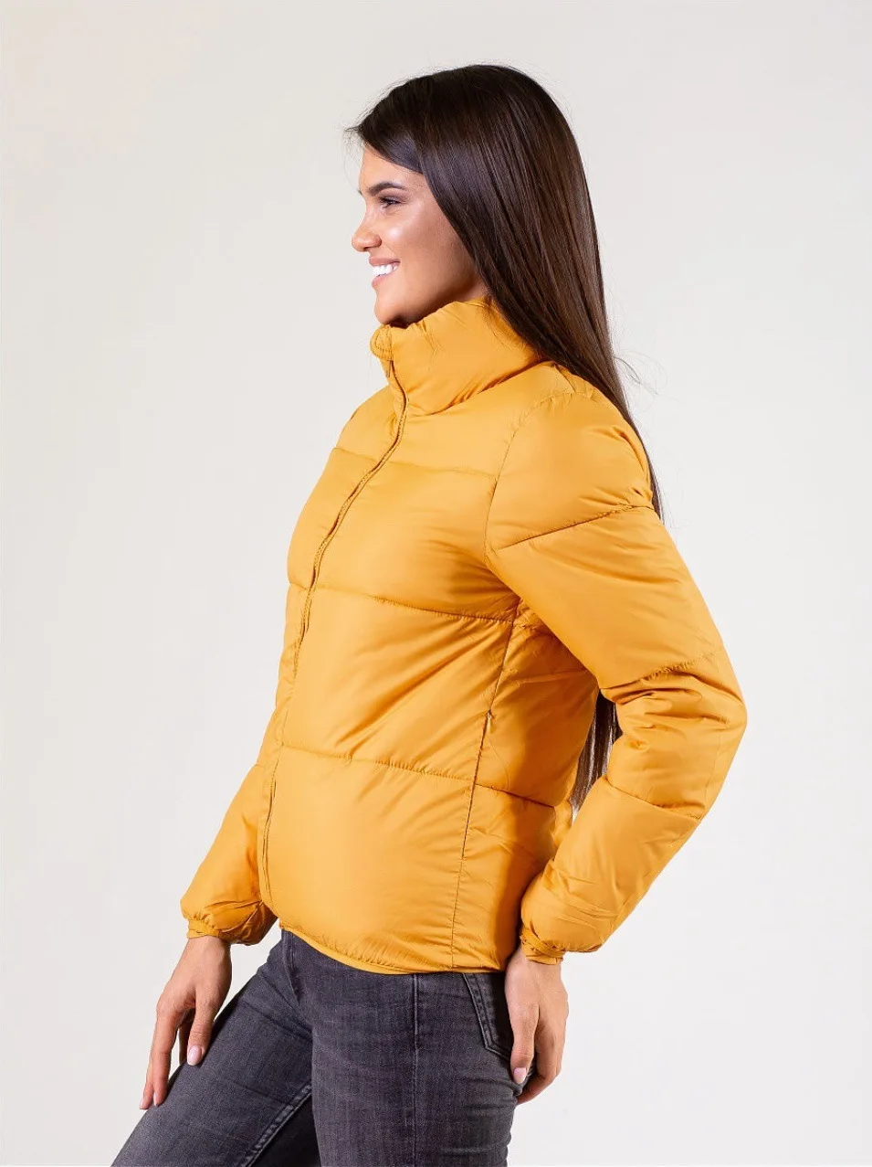 Короткая женская куртка, зимняя женская короткая парка с воротником-стойкой, длинный рукав, теплая хлопковая куртка с подкладкой