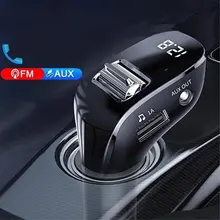 

TTFTFP Car MP3 Player Automobile Double USB Charger Fast Charge LED Digital Display Monitor Voltage Bluetooth FM Transmitter