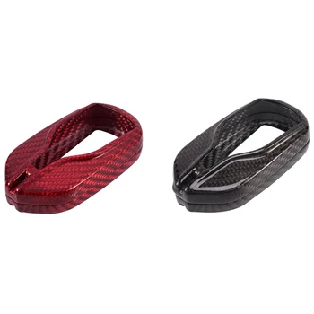 

2x Premium Real Carbon Fiber Red & Black for Maserati Quattroporte Ghibli Levante 2013-19 Models Key Fob Remote