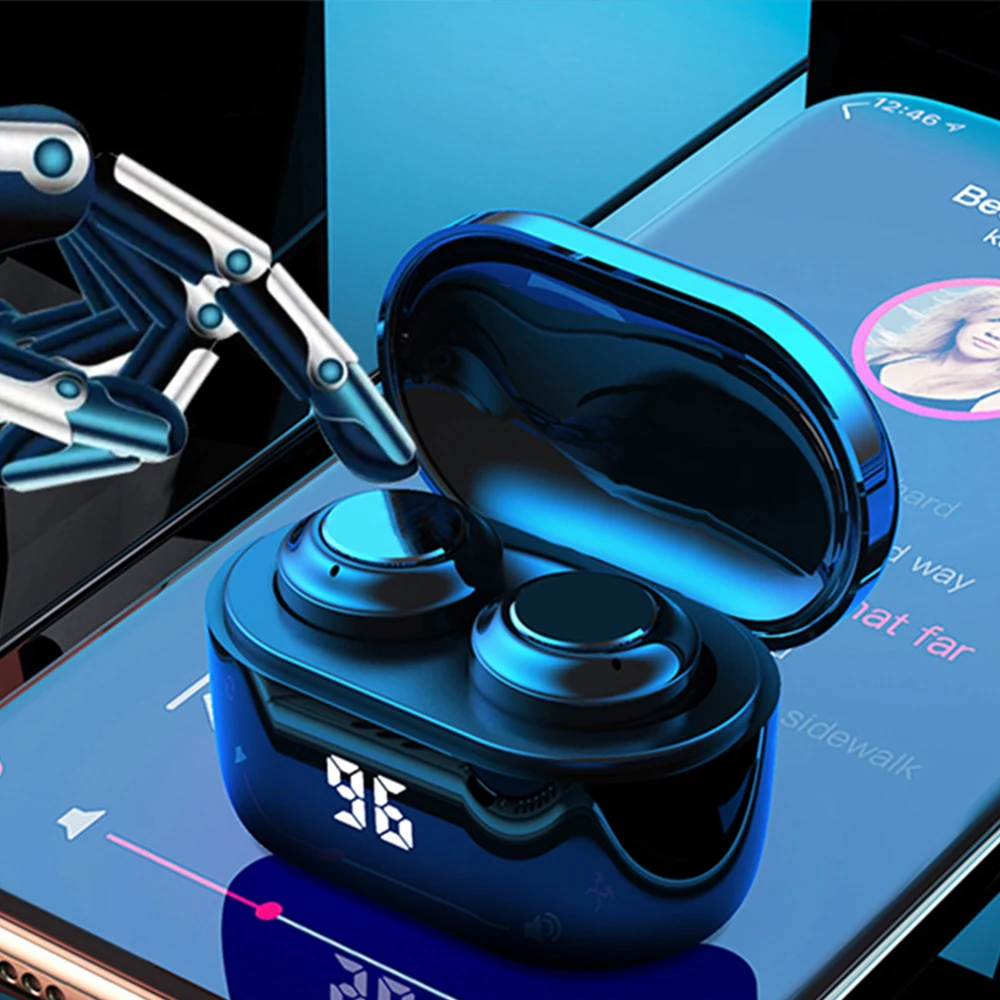 Mini TWS HiFi Earphone Bluetooth 5 0 Stereo IPX5 Wireless Business Earbuds Earset Sport Earphone with Digital Power Bank Headset