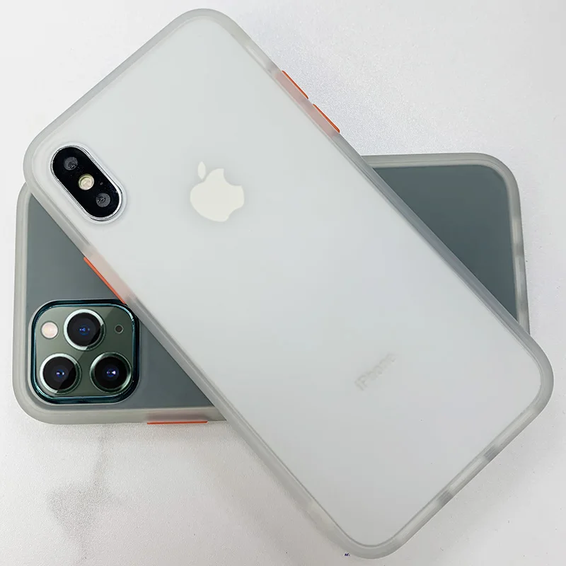 Полупрозрачный противоударный чехол для iPhone XR 11 Pro XS Max X Роскошный чехол для iPhone 7 8 6 S 6 S Plus 7Plus 360 Защитный силиконовый чехол - Цвет: White PY