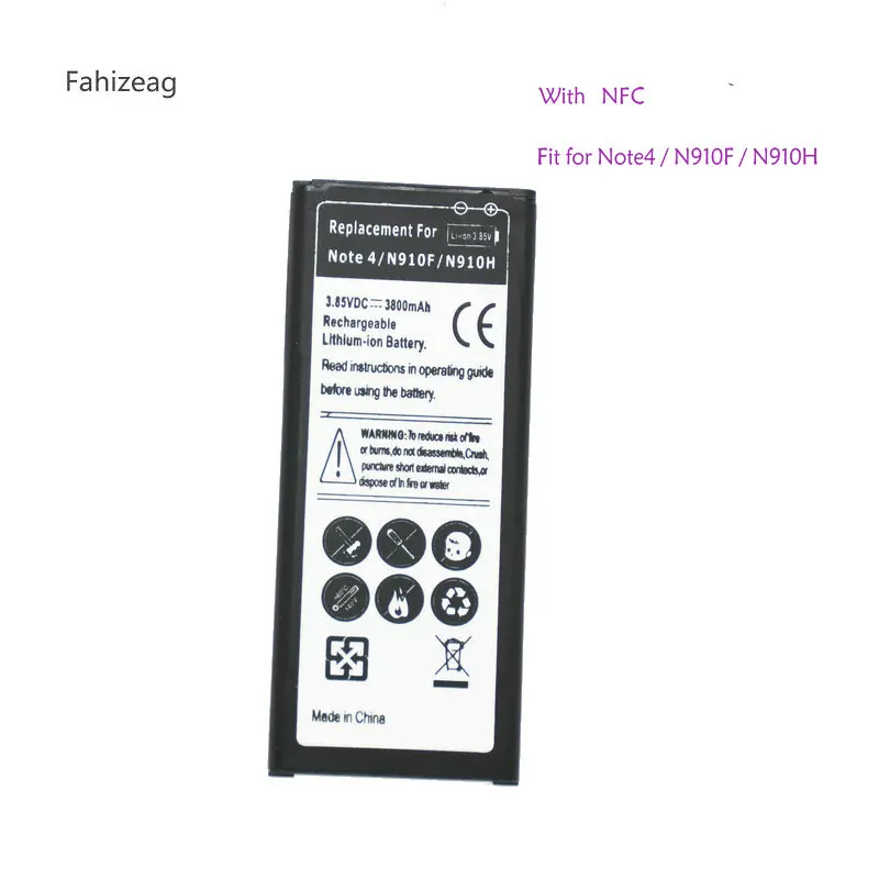 Сменный аккумулятор с NFC для Samsung Galaxy Note 4 Note4 N910H N910A N910C N910U N910F N910X мобильный телефон