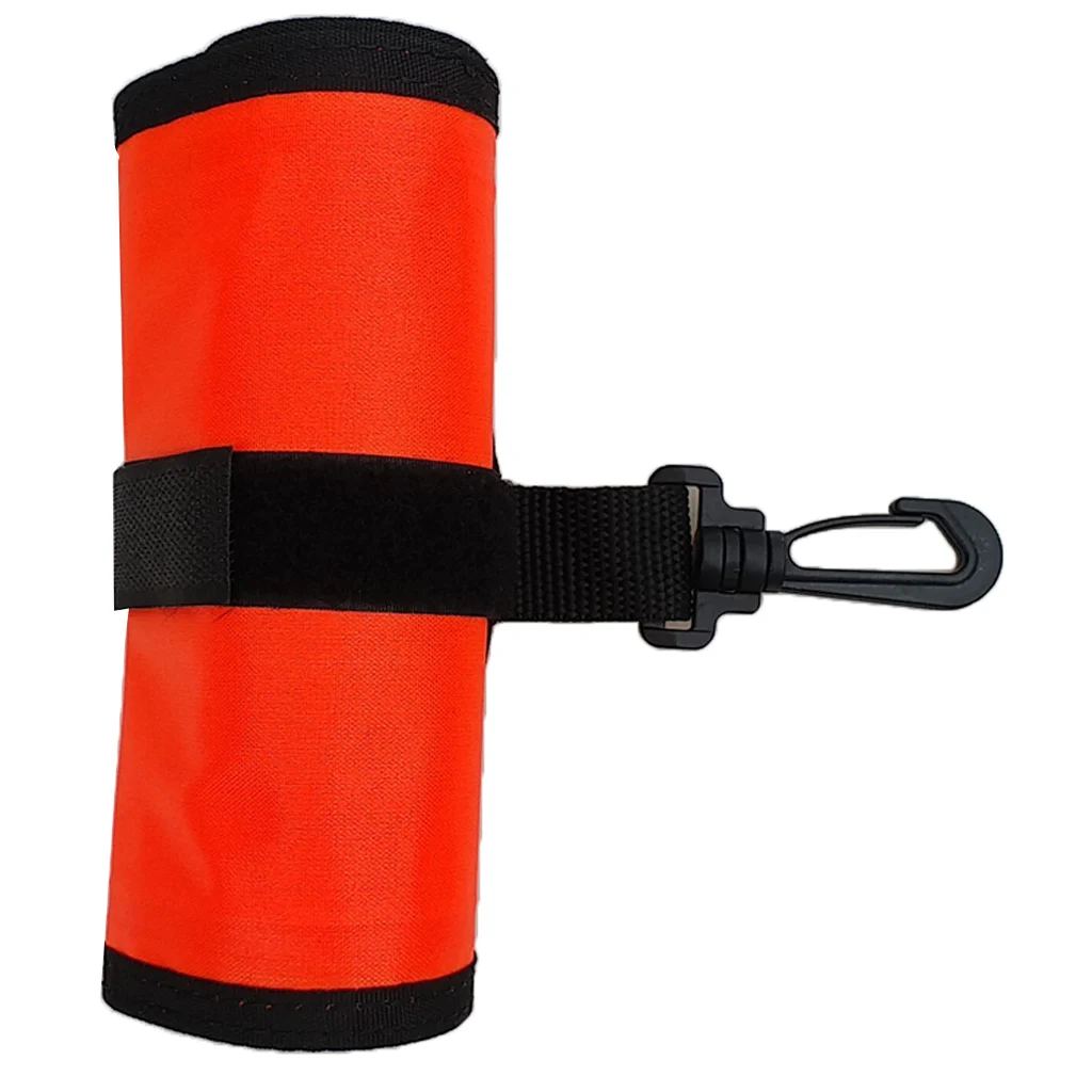 4' Scuba Diving Inflatable Safety Tube Sausage Signal Float, Surface Marker Buoy SMB with Plastic Clip, Highly Visible & Sturdy