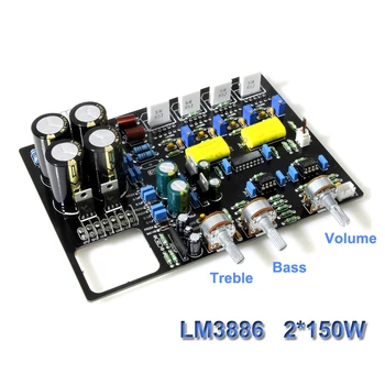 

2*150W LM3886 Power Amplifier Audio Board Dual Channel Stereo HiFi Sound Intergrated Amplifiers Home Theater AMP