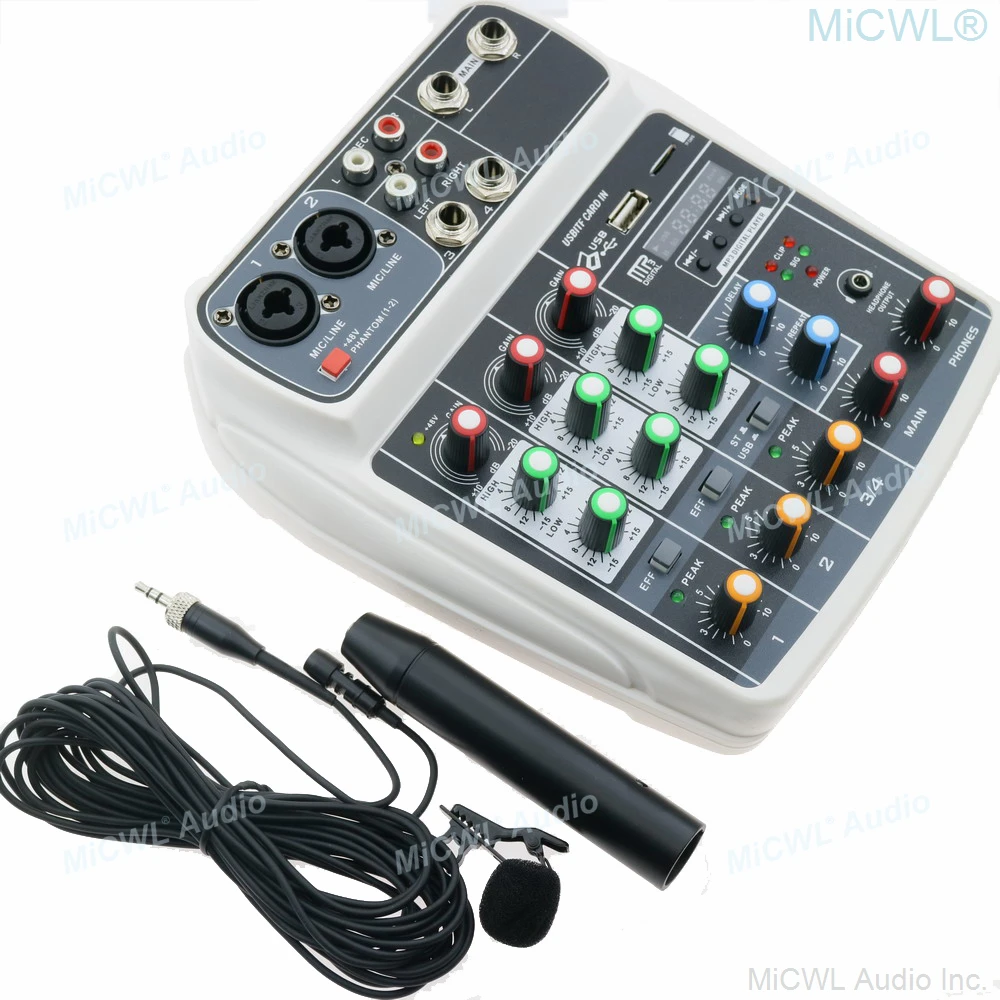 Console de Mixagem de Som Geração para pc Gravação com Microfone de Lapela Novo Laptop Adaptador Phantom Usb Xlr 48v - Image 3