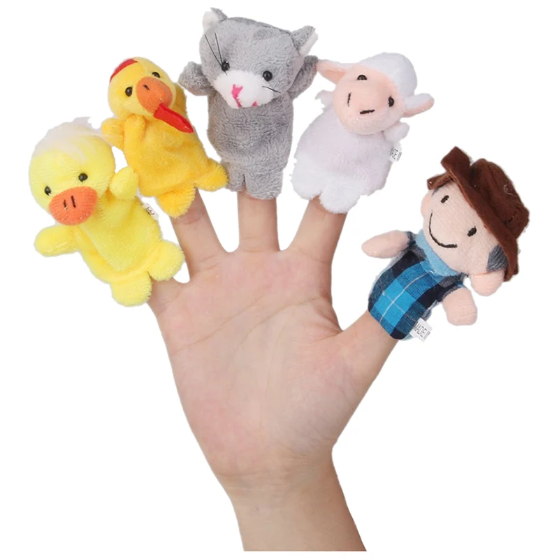 10 шт., куклы на пальцах в виде старинной фермы Макдональд, детские игрушки, игрушки для детей, Игрушки для маленьких мальчиков и девочек