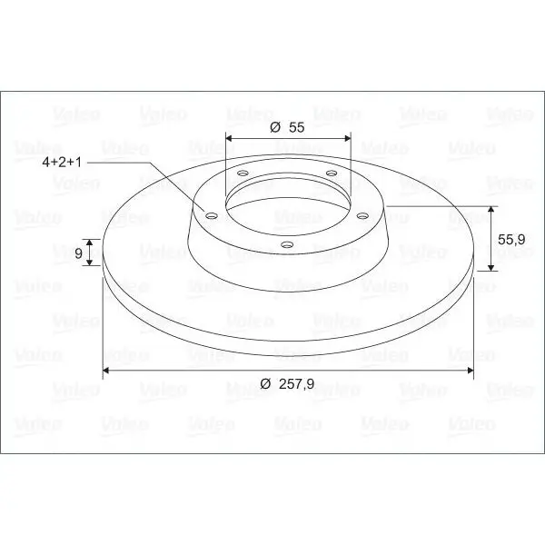 Диск тормозной задний Toyota Corolla 1.4/1.8i 01-06 VALEO 297848