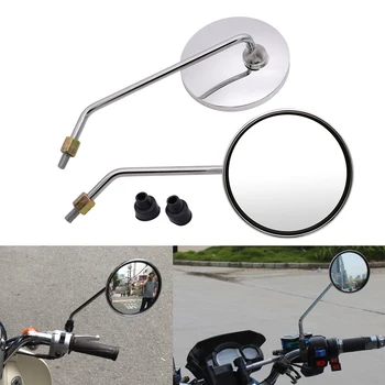 

For Suzuki GSX1250 GSX1400 GSX650F gs 500e gsx 250 Motorcycle rearview mirror round mirror motorcycle long stem accessories