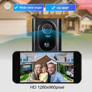 

Towode L16 960P 166 ° wide view angle Cloud Storage Wireless Video Doorbell Smart Camera For Home Security