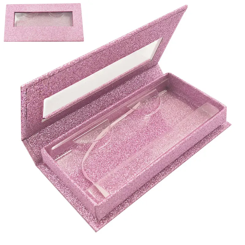 1 пара макияж футляр для ресниц пустая коробка для ухода за накладными ресницами контейнер держатель секционный инструмент повторно используемая коробка для ресниц пустые ресницы - Цвет: pink