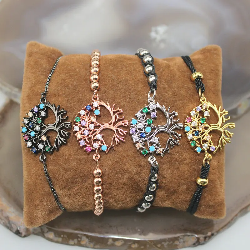 10 шт./лот, дизайн, Радужное дерево, коннектор, cz браслет, покрытый кубическим цирконием, популярный браслет, дешево, опт