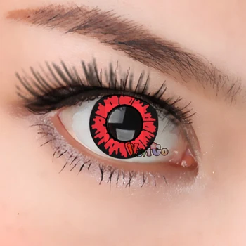 

Wild Wolf Eye Cosplay Colored Contact Lens For Halloween Cartoon Beautiful Pupil CL289 red werewolf