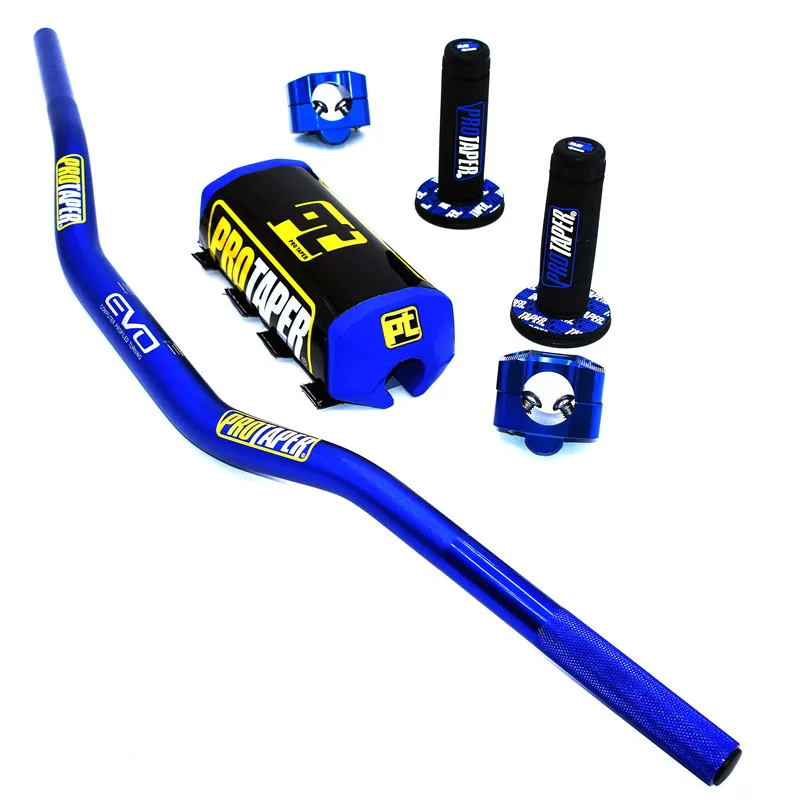 Руль для PRO Taper Pack Bar 1-1/" ручка бар колодки ручки Pit Pro гоночный Dirt Pit велосипед Мотоцикл CNC 28,5 мм адаптер - Цвет: Blue PT