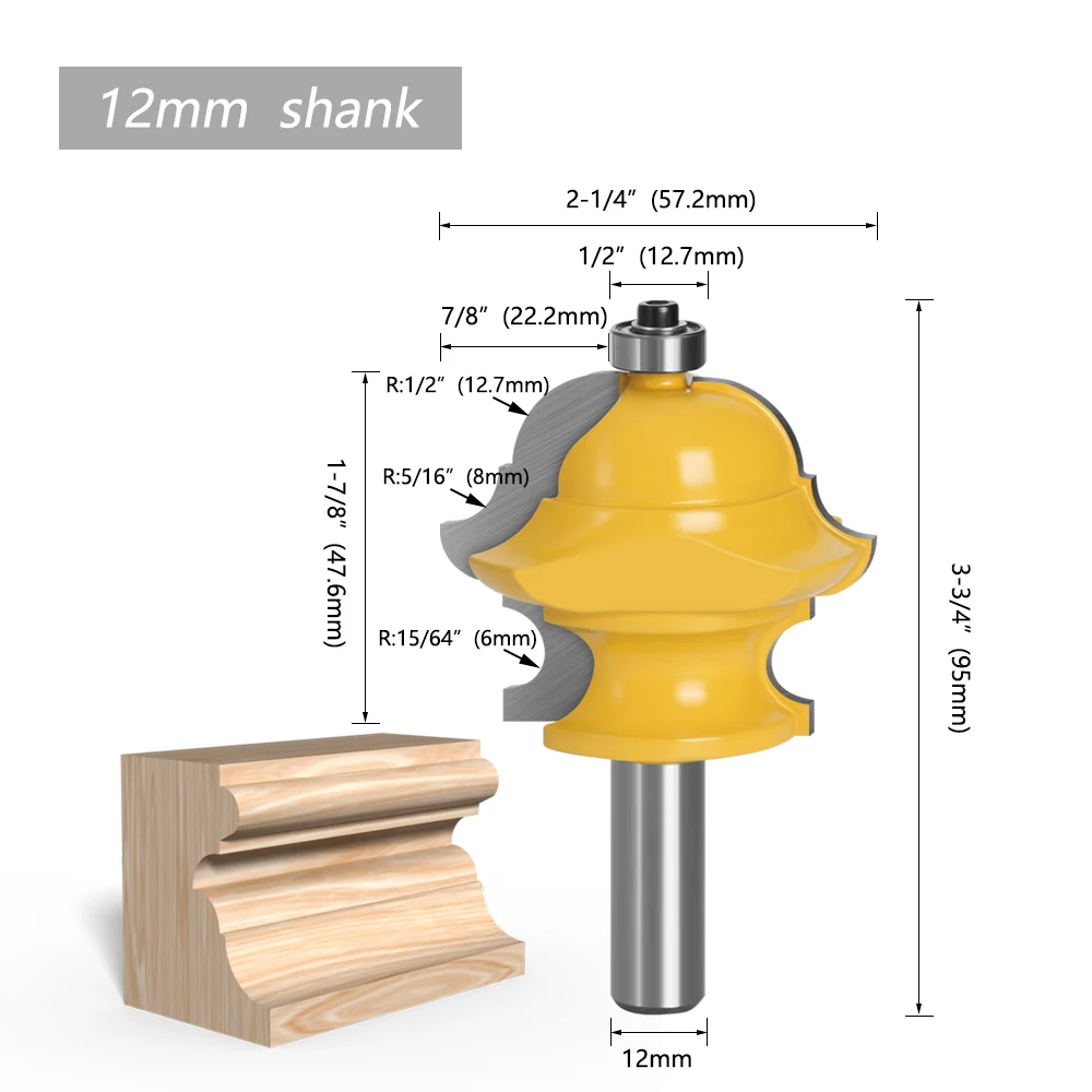 Fresa Per Legno A Modanatura - Punta Per Scanalature Con Codolo 8 Mm - Lama In Lega YG8, Corpo In Acciaio 45# - Per Fresatrici Elettriche E Macchine Per Incisione