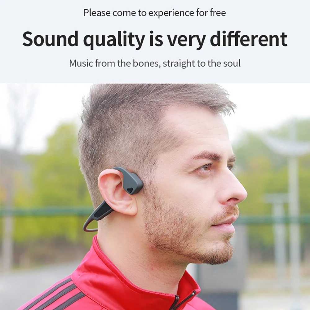 Bone Conduction Bluetooth 5.0 Headphone Sport Portable Waterproof Headset Wireless Earphone With Mic for iphone Xiaomi Samsung