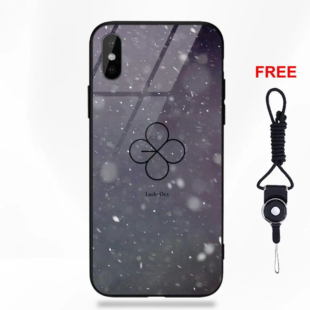 Чехол из закаленного стекла Exo Lucky One для huawei Honor 7X P20 Lite mate 10 Pro для Galaxy S8 S9 Plus Redmi 5 Note 5A 6 стеклянный чехол