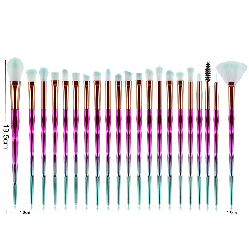 10/20 Pcs Professional Makeup Brush Set Founadation Blush Eye Shadow Eyeliner Lip Beauty Cosmetic Tool Kit Multifunction Brushes | Красота и