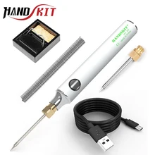Handskit-soldador eléctrico USB, 8W, 5V, soldador de estaño con regulador, Kit con cable, soporte de soldadura