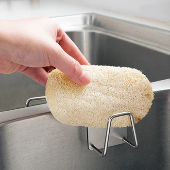 

Kitchen Stainless Steel Sponges Holder Self Adhesive Sink Sponges Drain Drying Rack Kitchen Sink Accessories Organizer