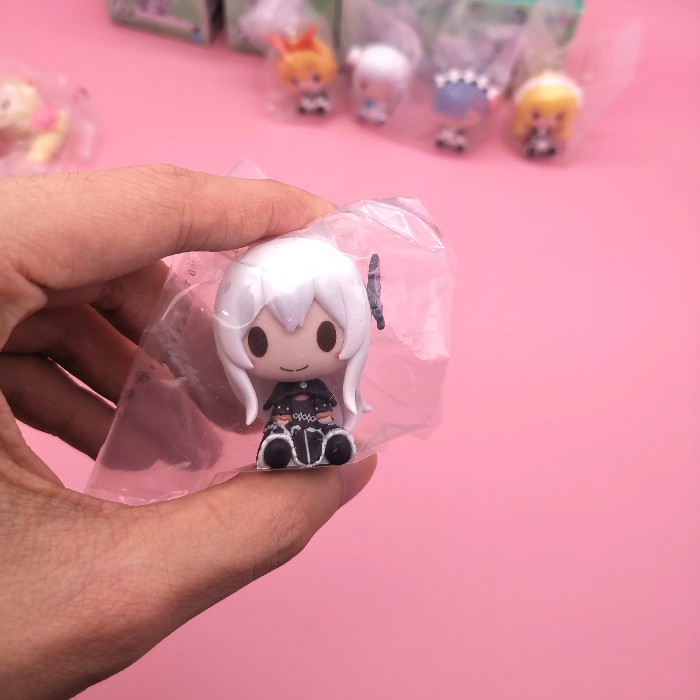 Оригинальный Bandai Cute Мини фигурка аниме Re Zero Start Life In other World 7 шт. фигурок ПВХ модели