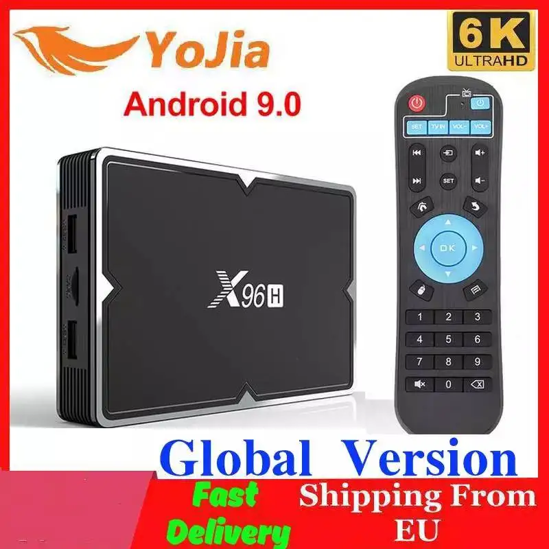 Смарт ТВ приставка 2020 X96H Android 9 0 4 Гб RAM 64 ROM X96 Mini 6K медиаплеер Allwinner H603 Youtube 2G/16G
