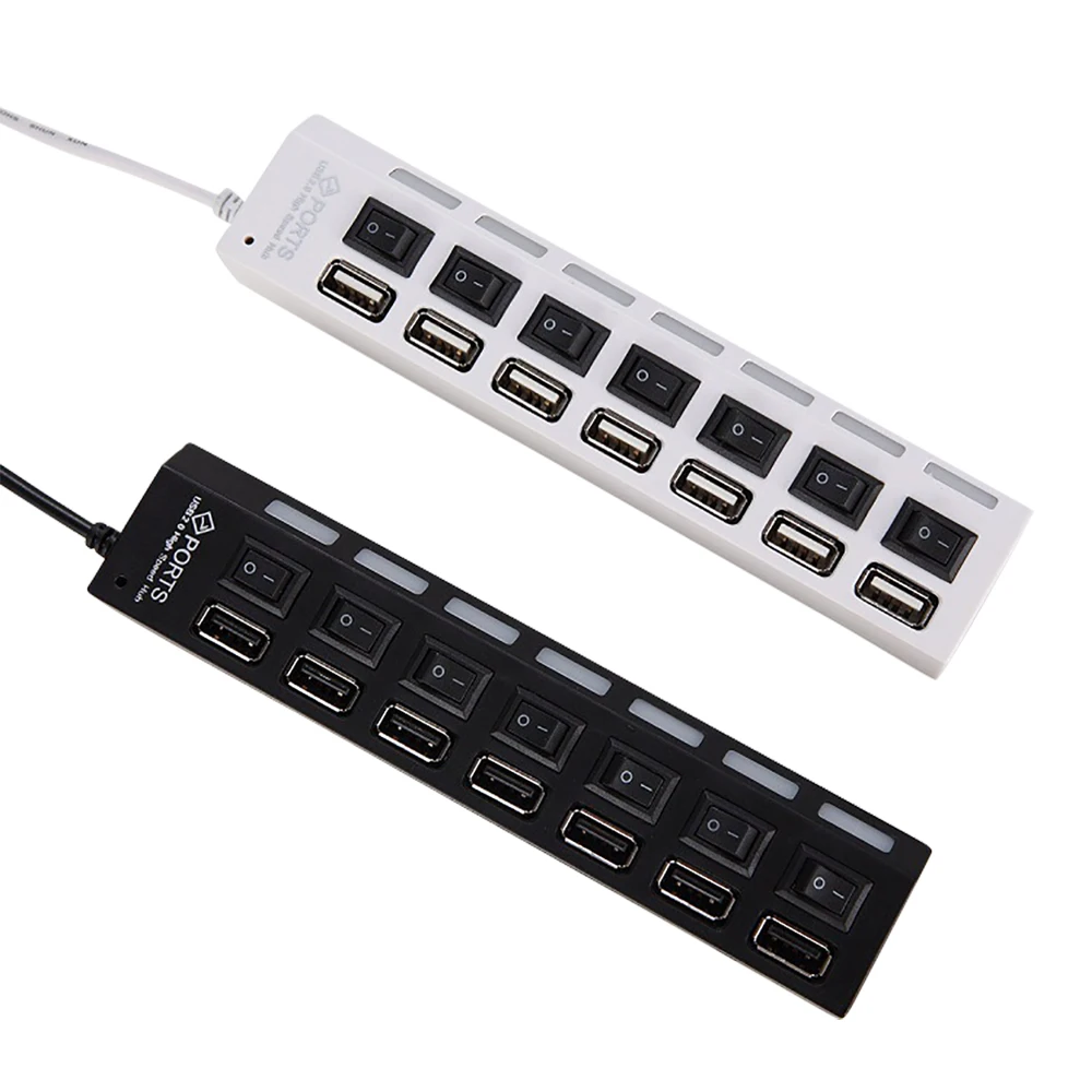 JDL A7 HUB USB 7 порт 2 0 usb хаб независимый индикатор переключения высокоскоростной
