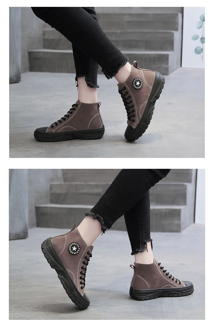 Weideng/теплые ботинки из натуральной кожи, увеличивающие рост 3 см; женские повседневные зимние короткие плюшевые зимние ботинки на шнуровке; высокое качество; нескользящие