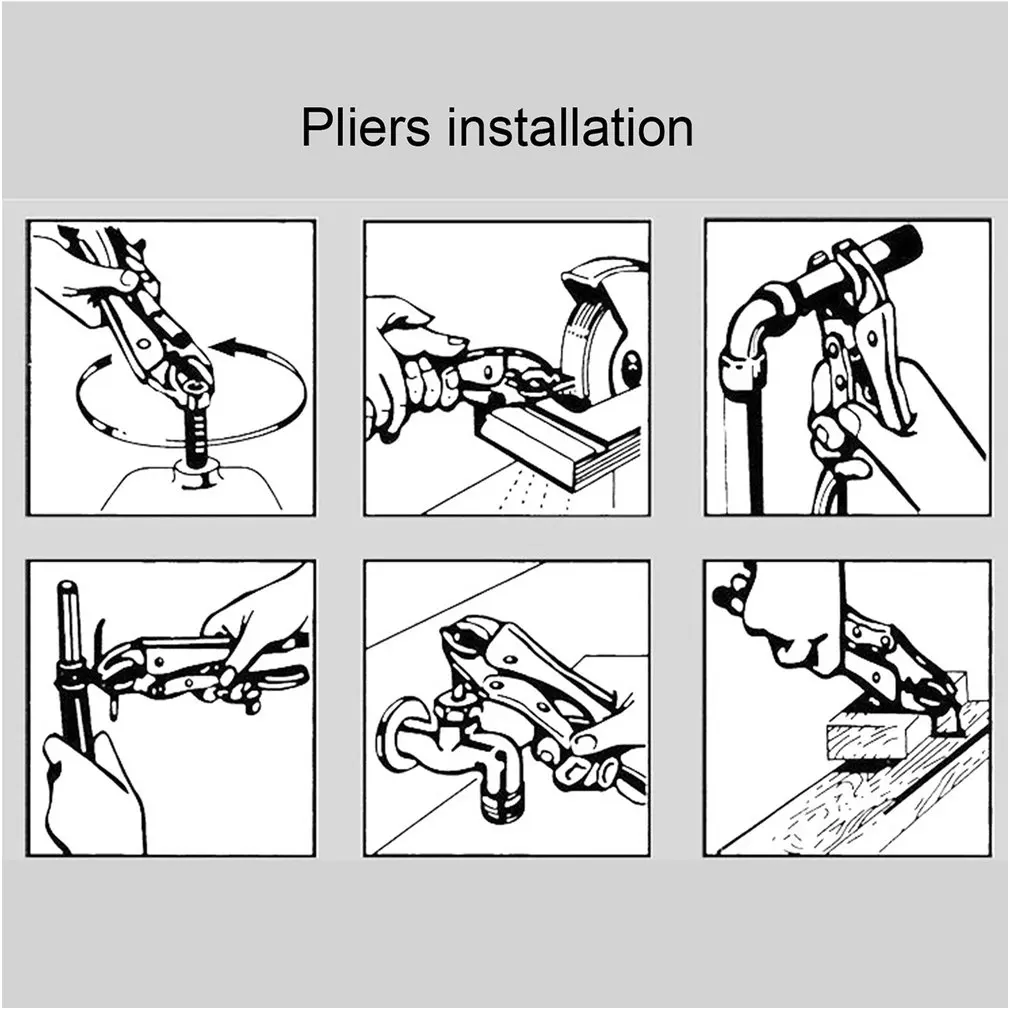 10 Inch Multi-function Pliers Manual Pressure Pliers Adjustable Fixed Pliers Round Mouth Durable Non-slip Industrial Grade