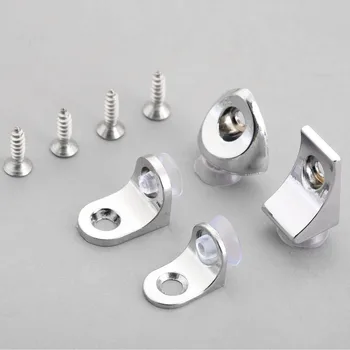 

10Pcs Suction Cup Base Support Holder For Zinc Alloy Metal Plate Glass Shelf Mounting w/ Screws