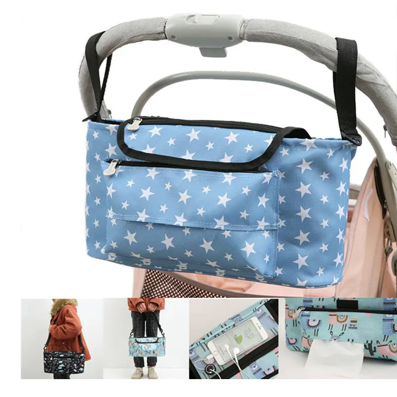 Baby Stroller Organizer Mummy Diaper Nappy Bag Mom Travel Hanging Carriage Pram Buggy Cart Bottle Stroller Accessories