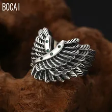 Новое Чистое серебряное кольцо S925 для мужчин, креативный дизайн, отключаемое крыло, мужское кольцо, индивидуальное тайское серебряное инкрустированное циркониевое мужское кольцо
