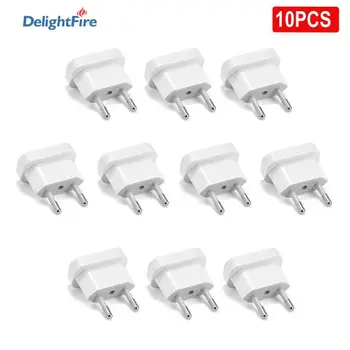 

10 PCS EU Plug Adapter Travel Adapter Electrical US to EU Plug Converter Socket 4.0/4.8mm US China EU Outlet Wall Socket Adapter