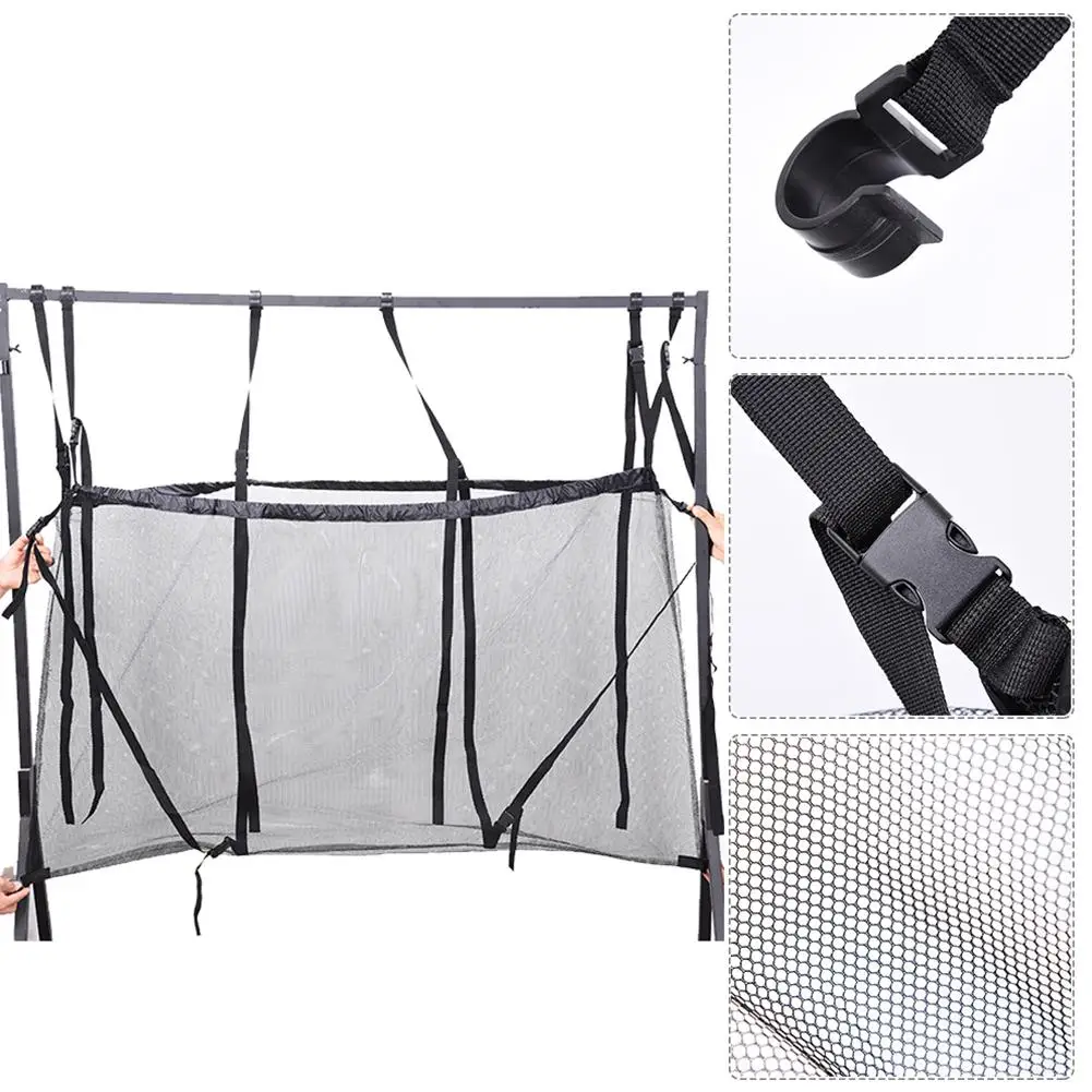 Large-Capacity Swimming Pool Storage Bags Foldable Hook Mesh Bag Football Basketball Storage Bag Home Clutter Storage Net Bags